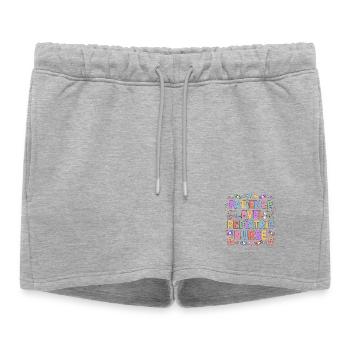 Infirmier pédiatrique Niveau patience Infirmier pédiatrique Infirmier infirmier pédiatrique - Short de survêtement femme premium - gris chiné - Devant - AI Model Female 172 light (172cm)