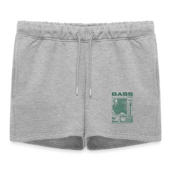 Bassiste amateur de basse Streetwear - Short de survêtement femme premium - gris chiné - Devant - AI Model Female 172 light (172cm)