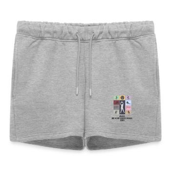 À mon époque de beach-volley - Short de survêtement femme premium - gris chiné - Devant - AI Model Female 172 light (172cm)