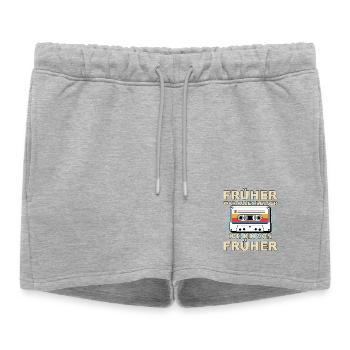 Tout était mieux avant - je viens d’avant - Short de survêtement femme premium - gris chiné - Devant - AI Model Female 172 light (172cm)