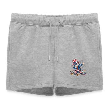Dab dab drôles du 4 juillet pour enfants et jeunes - Short de survêtement femme premium - gris chiné - Devant - AI Model Female 172 light (172cm)