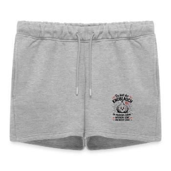Tu es l’ail intense dans ma vie - Short de survêtement femme premium - gris chiné - Devant - AI Model Female 172 light (172cm)