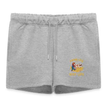 La vie à la ferme est la meilleure vie – Design drôle de fermier - Short de survêtement femme premium - gris chiné - Devant - AI Model Female 172 light (172cm)