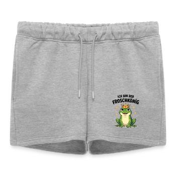 Conte de fées du Prince Grenouille Héritier - Short de survêtement femme premium - gris chiné - Devant - AI Model Female 172 light (172cm)