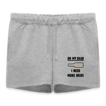 Oh ma chère – j’ai besoin de plus de bière ! (Bière / Mauvais 2C) - Short de survêtement femme premium - gris chiné - Devant - AI Model Female 172 light (172cm)
