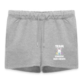 chasse aux oeufs - Short de survêtement femme premium - gris chiné - Devant - AI Model Female 172 light (172cm)