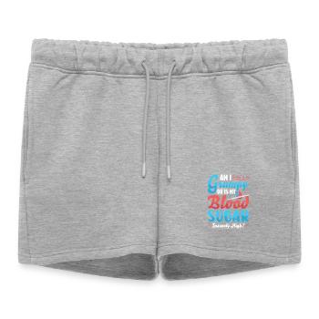 Diabète de type 1 - Short de survêtement femme premium - gris chiné - Devant - AI Model Female 172 light (172cm)