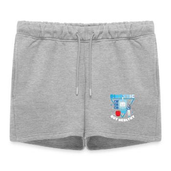 Diabète de type 1 - Short de survêtement femme premium - gris chiné - Devant - AI Model Female 172 light (172cm)