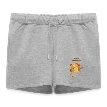 Pâtissier passionné de pâte au levain - Short de survêtement femme premium - gris chiné - Devant - AI Model Female 172 light (172cm)