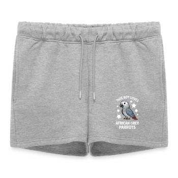 Expressions du perroquet gris Drôle de cadeau du perroquet gris - Short de survêtement femme premium - gris chiné - Devant - AI Model Female 172 light (172cm)