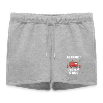 Alarme ! J'ai Déjà 5 Ans - Short de survêtement femme premium - gris chiné - Devant - AI Model Female 172 light (172cm)