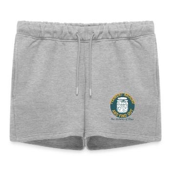 Fermentation au pain au levain et découverte - Short de survêtement femme premium - gris chiné - Devant - AI Model Female 172 light (172cm)