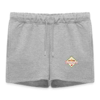 Souvenir vintage hongrois de design de paprika de Budapest - Short de survêtement femme premium - gris chiné - Devant - AI Model Female 172 light (172cm)