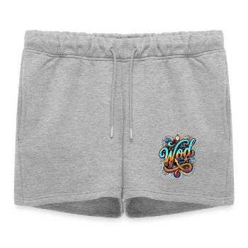 WOD Fitness Muscu Entraînement Cross Sport salle - Short de survêtement femme premium - gris chiné - Devant - AI Model Female 172 light (172cm)
