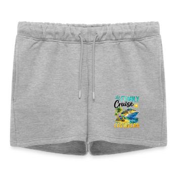 Croisière familiale dans les Caraïbes - Short de survêtement femme premium - gris chiné - Devant - AI Model Female 172 light (172cm)