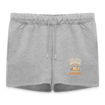 Ham Radio Tee - Short de survêtement femme premium - gris chiné - Devant - AI Model Female 172 light (172cm)