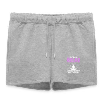 Bouddhisme Bouddhiste Meditation Zen Namasté - Short de survêtement femme premium - gris chiné - Devant - AI Model Female 172 light (172cm)