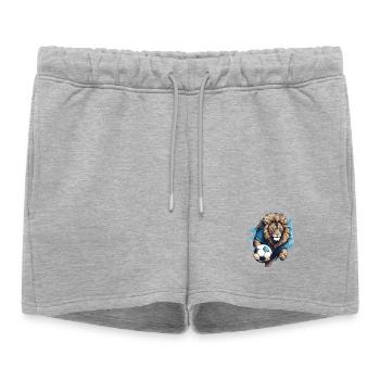 Équipe de football des Lions - Short de survêtement femme premium - gris chiné - Devant - AI Model Female 172 light (172cm)
