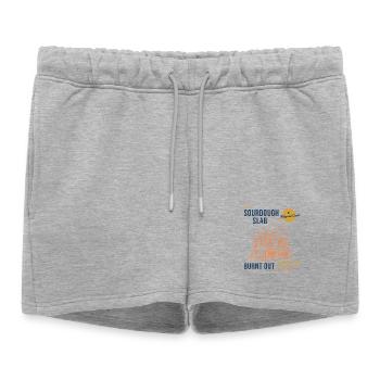 Boulanger au pain au levain La Dalle au levain - Short de survêtement femme premium - gris chiné - Devant - AI Model Female 172 light (172cm)