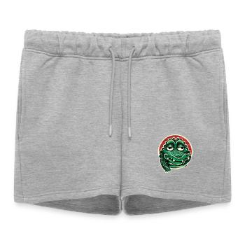 Chill Croc Groover - Short de survêtement femme premium - gris chiné - Devant - AI Model Female 172 light (172cm)