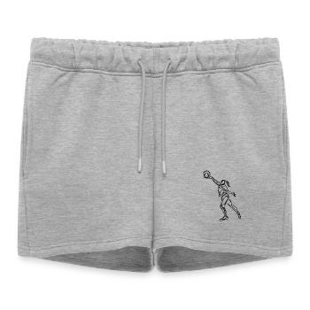 Volleyball player - Women’s Premium Organic Sweatshorts - heather grey - Front - AI Model Female 172 light (172cm)