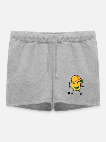 orange construction worker - Women’s Premium Organic Sweatshorts - heather grey