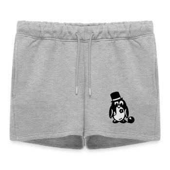 baccalauréat pingouin - Short de survêtement femme premium - gris chiné - Devant - AI Model Female 172 light (172cm)