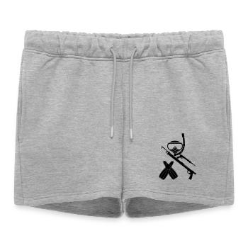 Équipement de plongée en apnée Harpoon - Short de survêtement femme premium - gris chiné - Devant - AI Model Female 172 light (172cm)
