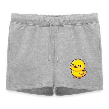 Caneton Canard Canard Canard - Short de survêtement femme premium - gris chiné - Devant - AI Model Female 172 light (172cm)