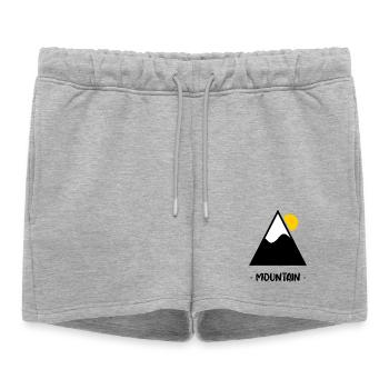 I CAN'T. SKI. SKI. RACKET. SNOW. SNOWBOARDING - Women’s Premium Organic Sweatshorts - heather grey - Front - AI Model Female 172 light (172cm)