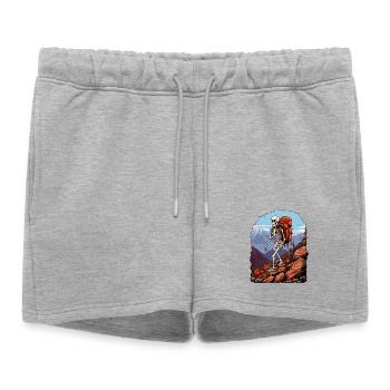 Squelettes Randonnée / Alpiniste Squelette - Short de survêtement femme premium - gris chiné - Devant - AI Model Female 172 light (172cm)