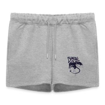 Demon Vibes – Sombre et mystique - Short de survêtement femme premium - gris chiné - Devant - AI Model Female 172 light (172cm)