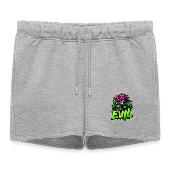Mauvais - Short de survêtement femme premium - gris chiné - Devant - AI Model Female 172 light (172cm)