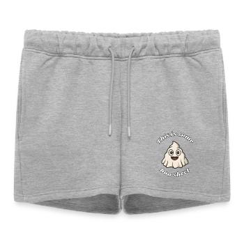 Feuille Boo - Short de survêtement femme premium - gris chiné - Devant - AI Model Female 172 light (172cm)