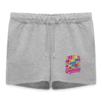Daycare Graduates 2026: A Legend Leaves the Site - Women’s Premium Organic Sweatshorts - heather grey - Front - AI Model Female 172 light (172cm)