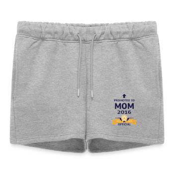 Promue Maman en 2016 - Short de survêtement femme premium - gris chiné - Devant - AI Model Female 172 light (172cm)