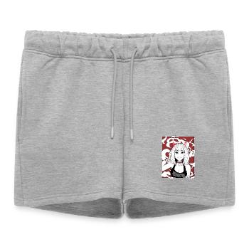 Design gothique de Devil Girl dans l’anime - Short de survêtement femme premium - gris chiné - Devant - AI Model Female 172 light (172cm)