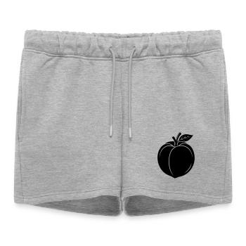 Peach Fruit Silhouette - Women’s Premium Organic Sweatshorts - heather grey - Front - AI Model Female 172 light (172cm)