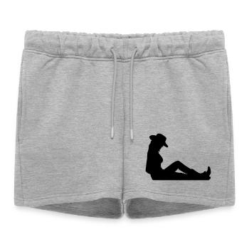 usa girl - Women’s Premium Organic Sweatshorts - heather grey - Front - AI Model Female 172 light (172cm)