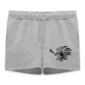 Poisson-lion rascasse volante - Short de survêtement femme premium - gris chiné - Devant - AI Model Female 172 light (172cm)