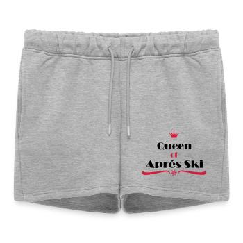 Apres Ski Reine - Short de survêtement femme premium - gris chiné - Devant - AI Model Female 172 light (172cm)