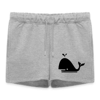 baleine - Short de survêtement femme premium - gris chiné - Devant - AI Model Female 172 light (172cm)