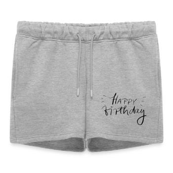 Joyeux anniversaire - Short de survêtement femme premium - gris chiné - Devant - AI Model Female 172 light (172cm)