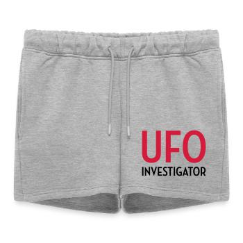 Ovni Ufo Extraterrestre Espace Geek Planète - Short de survêtement femme premium - gris chiné - Devant - AI Model Female 172 light (172cm)