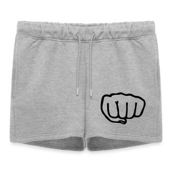 Karaté poing transparent vectra - Short de survêtement femme premium - gris chiné - Devant - AI Model Female 172 light (172cm)