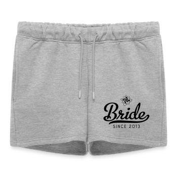 Mariée depuis 2013 - Short de survêtement femme premium - gris chiné - Devant - AI Model Female 172 light (172cm)