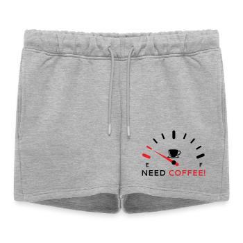 Need Coffee 2 - Women’s Premium Organic Sweatshorts - heather grey - Front - AI Model Female 172 light (172cm)