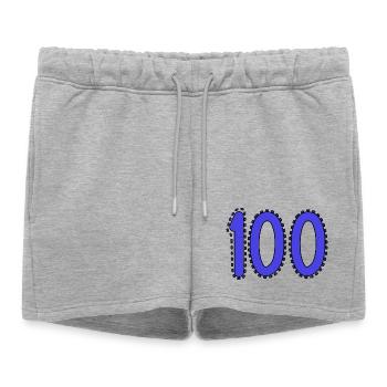 100. 100 ANS. 100e ANNIVERSAIRE. ANNIVERSAIRE 100 - Short de survêtement femme premium - gris chiné - Devant - AI Model Female 172 light (172cm)