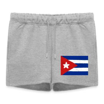 Drapeau de Cuba - Short de survêtement femme premium - gris chiné - Devant - AI Model Female 172 light (172cm)