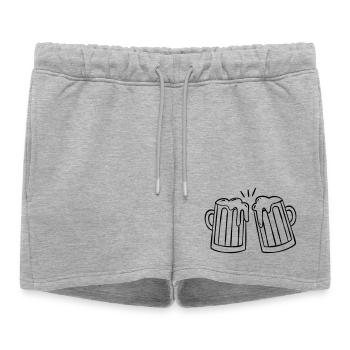 Chope à bière - toast - Short de survêtement femme premium - gris chiné - Devant - AI Model Female 172 light (172cm)